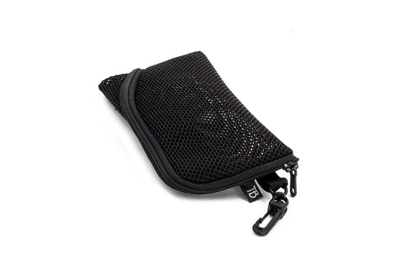 A Small Ghost Whale Pouch in  Black Mesh